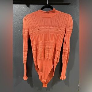 Free People Women’s Orange Bodysuit